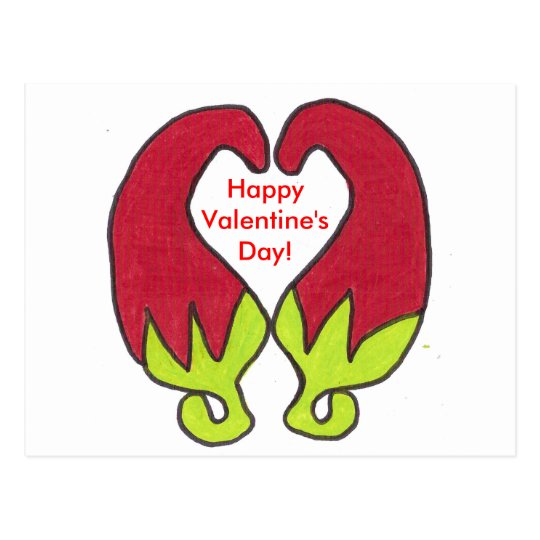 Chilli Pepper Love Postcard