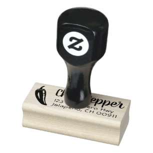 Chilli Pepper Lover Address Stamp for Foodie / Coo