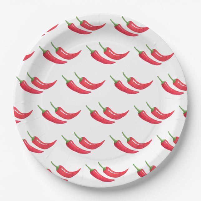 Chilli Pepper Paper Plate (Front)