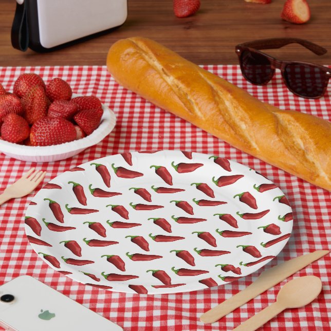 Chilli pepper paper plate (Picnic)