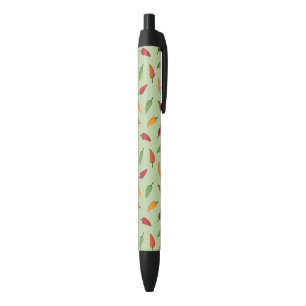 Chilli pepper pattern black ink pen