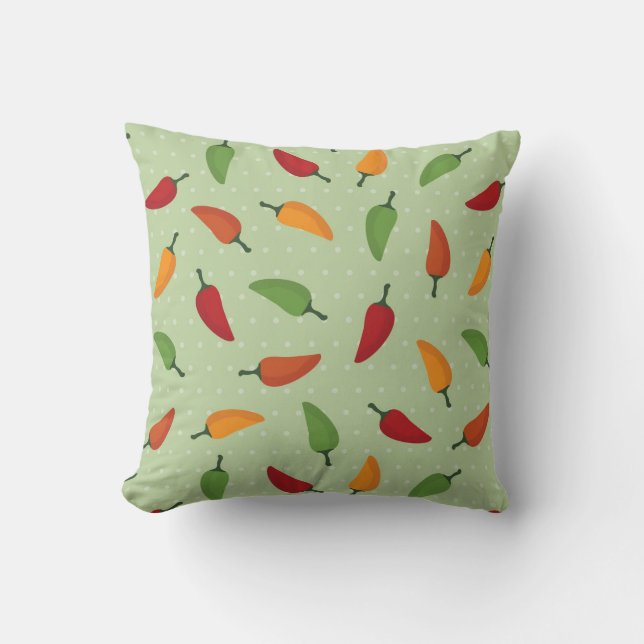 Chilli pepper pattern cushion (Front)