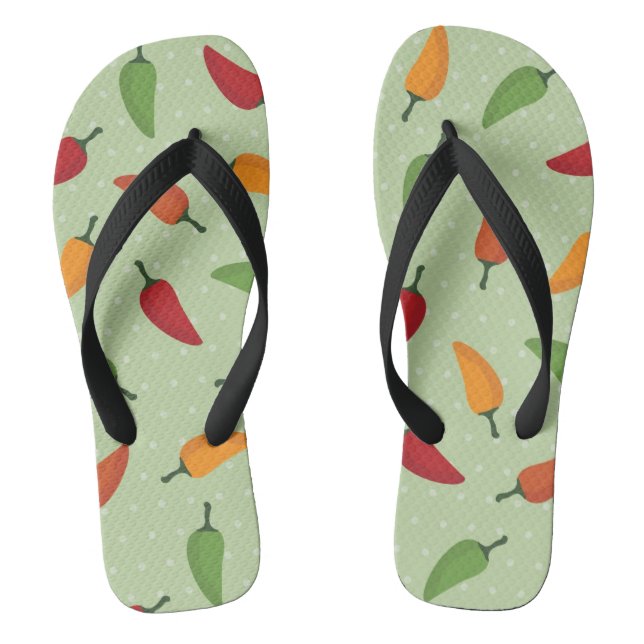 Chilli pepper pattern flip flops (Footbed)