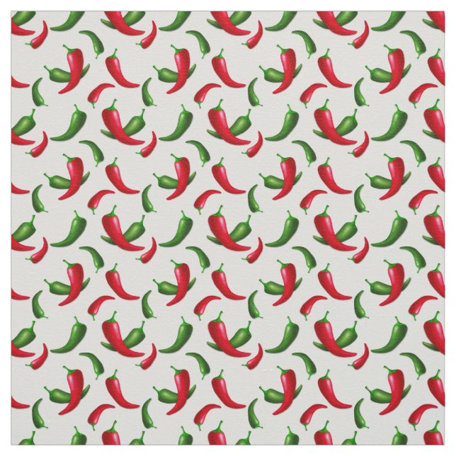 Chilli Pepper pattern kitchen cotton twill fabric (Swatch)