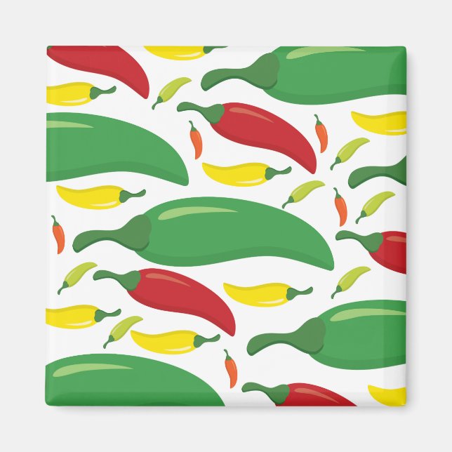 Chilli pepper pattern magnet (Front)