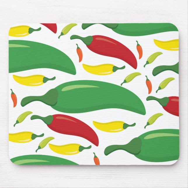 Chilli pepper pattern mouse mat (Front)