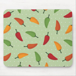 Chilli pepper pattern mouse mat
