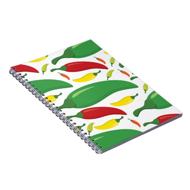 Chilli pepper pattern notebook (Right Side)