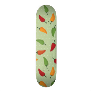 Chilli pepper pattern skateboard