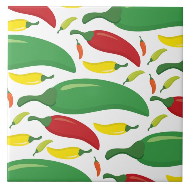 Chilli pepper pattern tile (Front)