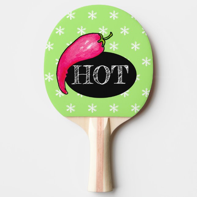 Chilli pepper ping pong paddle (Front)