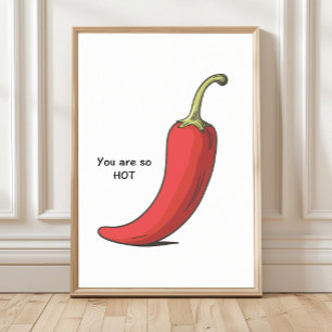 Chilli Pepper Poster, Kitchen Poster, Kitchen Wall Poster