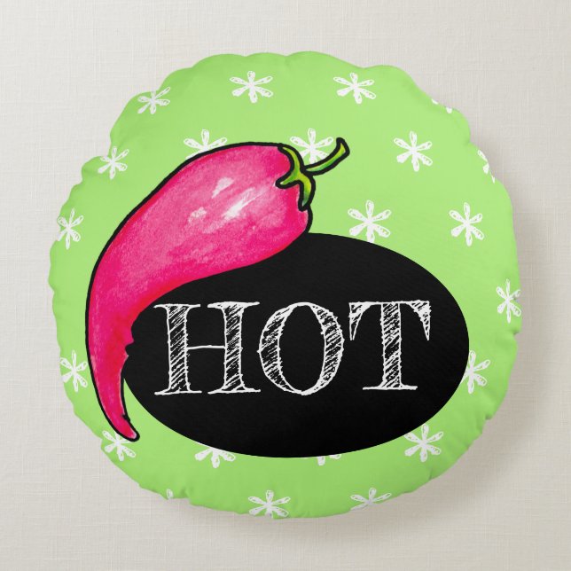 Chilli pepper round cushion (Front)