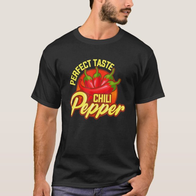 Chilli Pepper Sauce Bottle Label Funny Halloween C T-Shirt (Front)