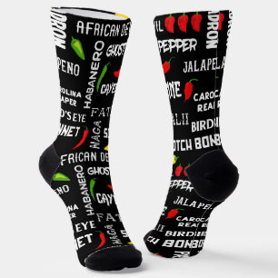Chilli Pepper Spicy Food Jamaican Cooking Socks