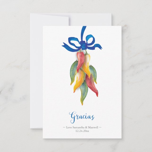 Chilli Pepper Wedding Thank You Card (Front)