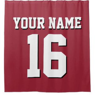Chilli Pepper White Sports Jersey Team Jersey Shower Curtain