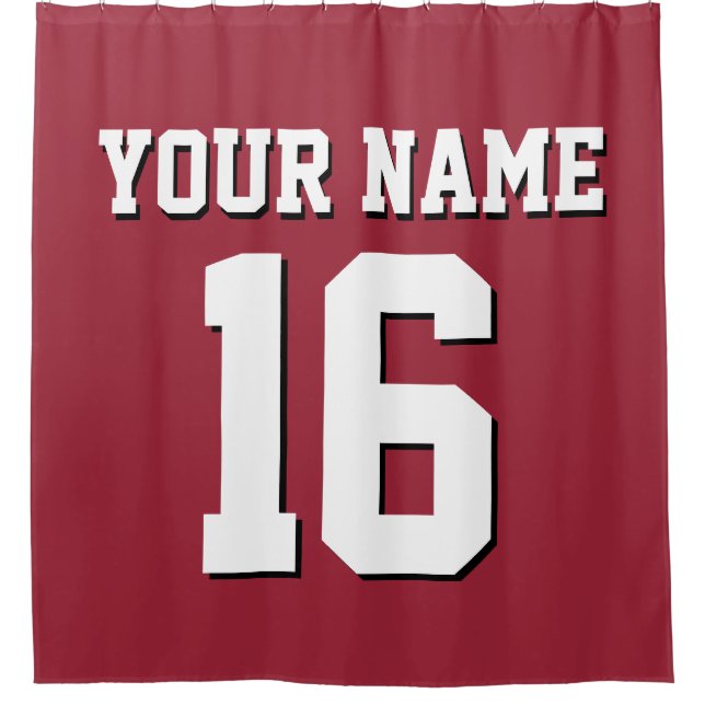 Chilli Pepper White Sports Jersey Team Jersey Shower Curtain (Front)