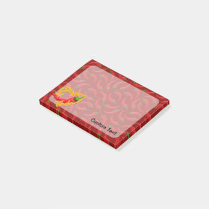 Chilli Pepper with Flame Heart Post-it Notes