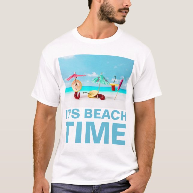 Chilli Peppers Beach Time Funny customisable T-Shirt (Front)