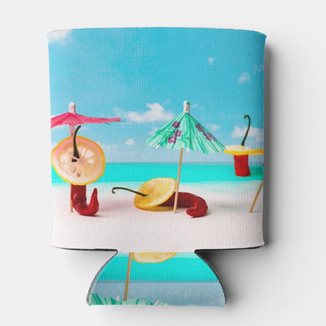 Chilli Peppers By The Sea Can Cooler (Back)