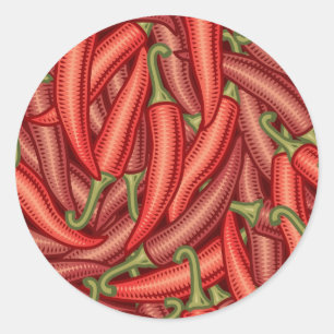 Chilli Peppers Classic Round Sticker