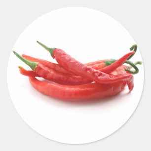 chilli peppers classic round sticker
