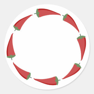 Chilli Peppers Classic Round Sticker