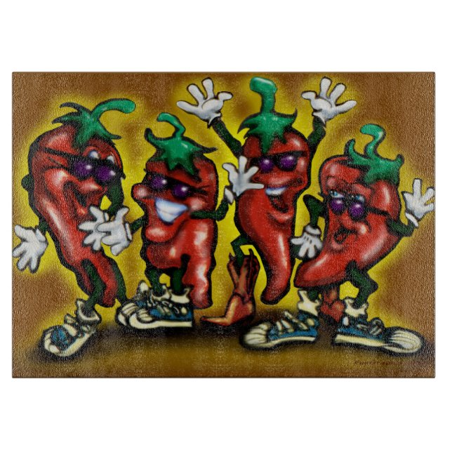 Chilli Peppers Cutting Board (Front)