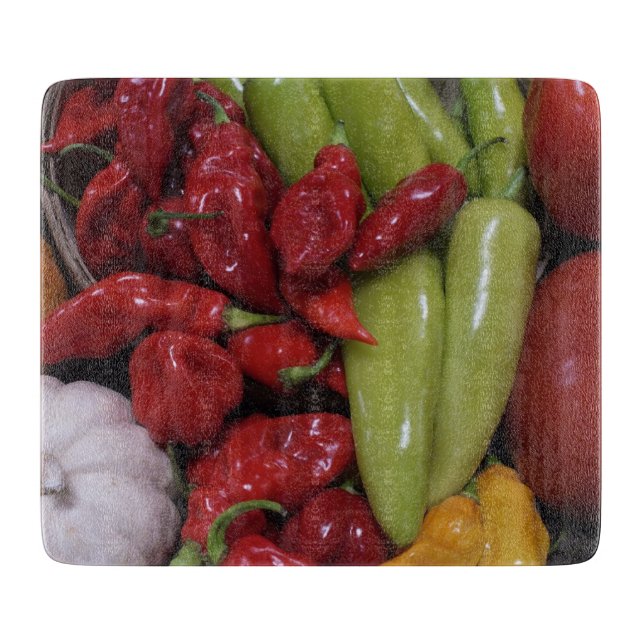 Chilli Peppers Cutting Board (Front)