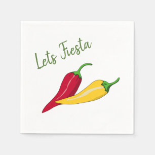 Chilli Peppers Fiesta Themed Paper Napkins