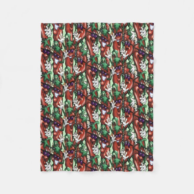 Chilli Peppers Fleece Blanket (Front)