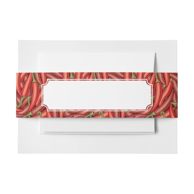 Chilli Peppers Invitation Belly Band (Front Example)