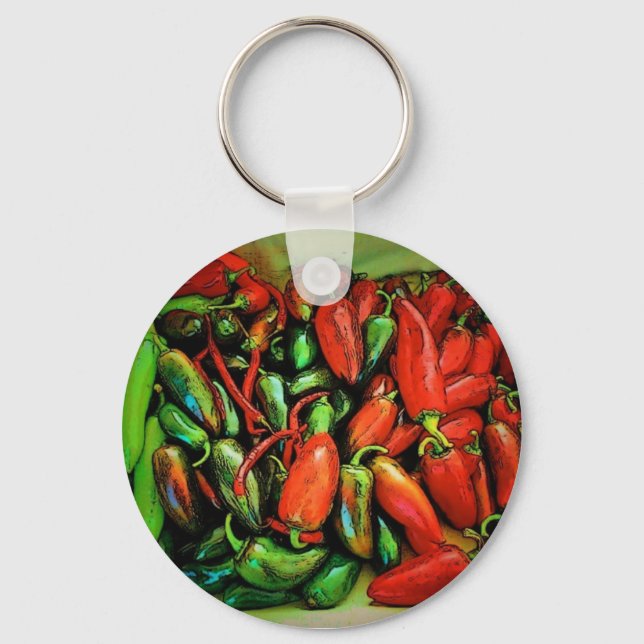 Chilli Peppers Keychain (Front)
