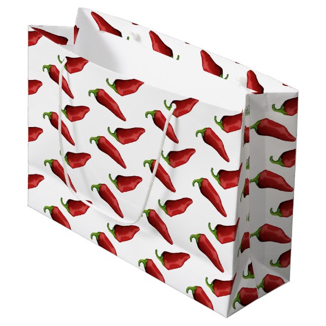 Chilli peppers large gift bag (Front Angled)
