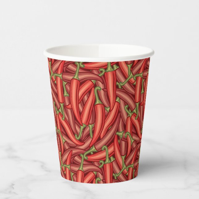 Chilli Peppers Paper Cups (Left)