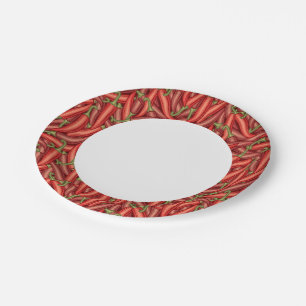 Chilli Peppers Paper Plate