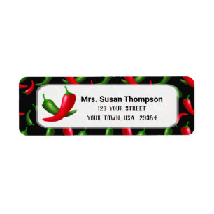 Chilli Peppers Return Address Label