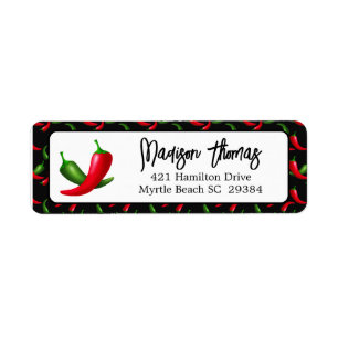 Chilli Peppers Return Address Label