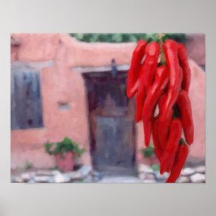 Chilli Peppers Ristra Poster