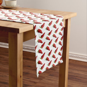 Chilli peppers short table runner
