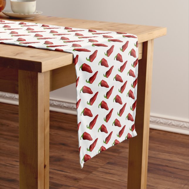 Chilli peppers short table runner (In Situ)