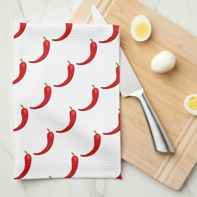 Chilli Peppers Tea Towel (Quarter Fold)