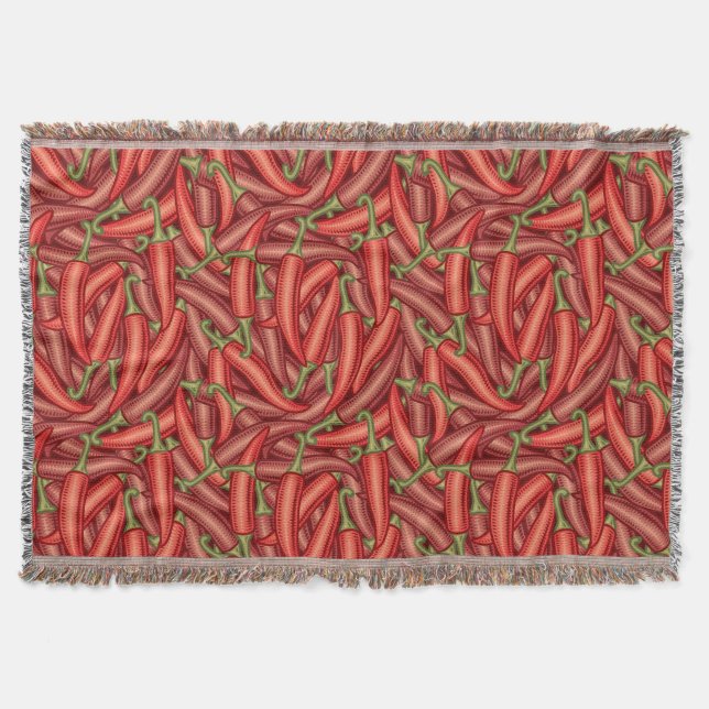 Chilli Peppers Throw Blanket (Front)