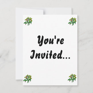 Chilli Plant Many Peppers Graphic Invitation