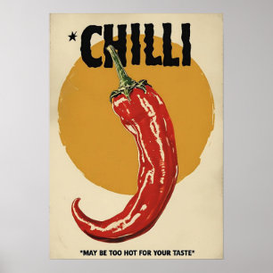 Chilli Spicy Food Inspired Poster
