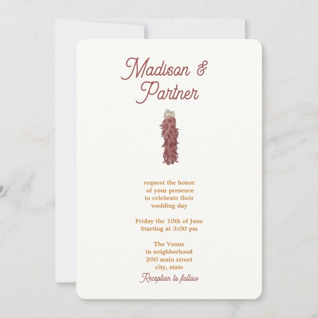 Chilli Wedding Suite  Invitation (Front)