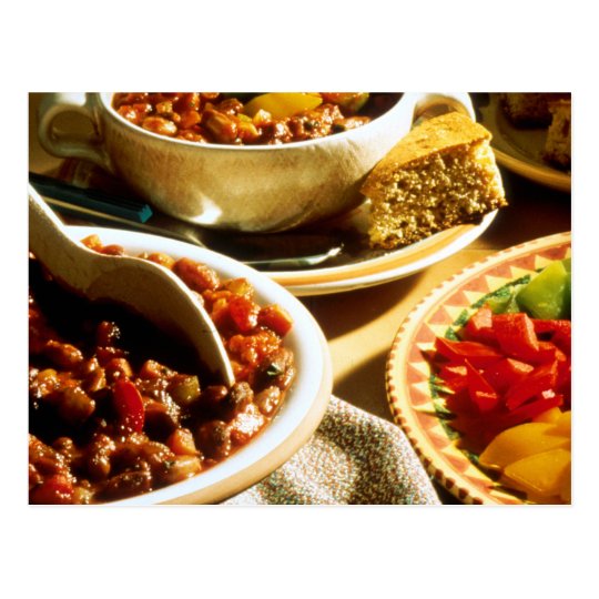 Chilli with Cornbread Postcard