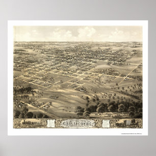 Chillicothe, MO Panoramic Map - 1869 Poster
