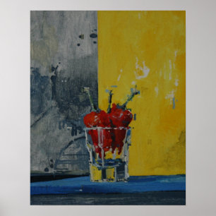 Chillies in a Glass Poster